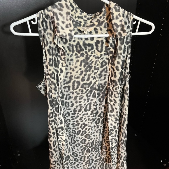 Guess Leopard Print Blouse - Picture 1 of 1